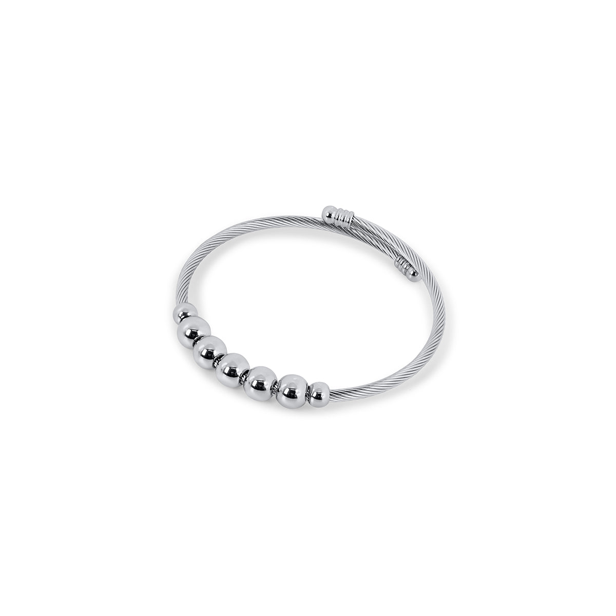 Bracelete Ajustável Anti-Stress Armony Prata