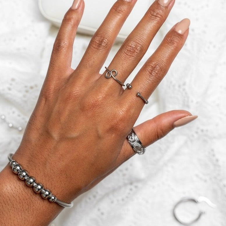 Bracelete Ajustável Anti-Stress Armony Prata
