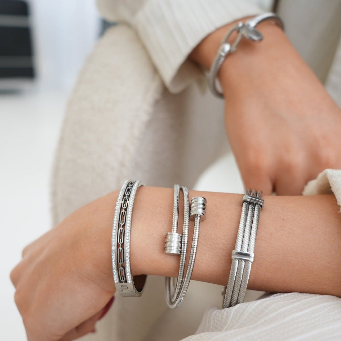 Bracelete Espiral Lisandra Prata