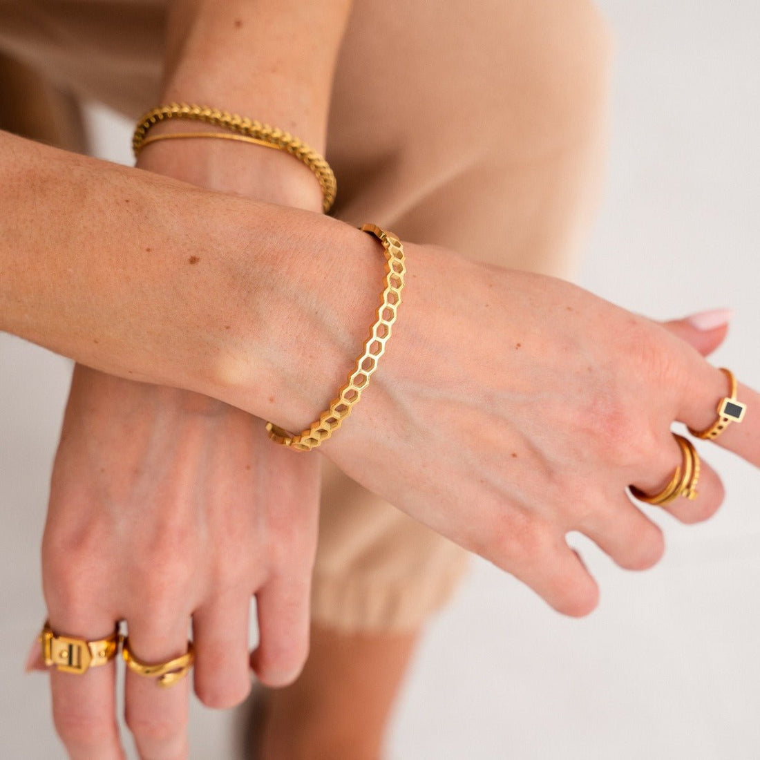 Bracelete Honey Banhado em Ouro 18K