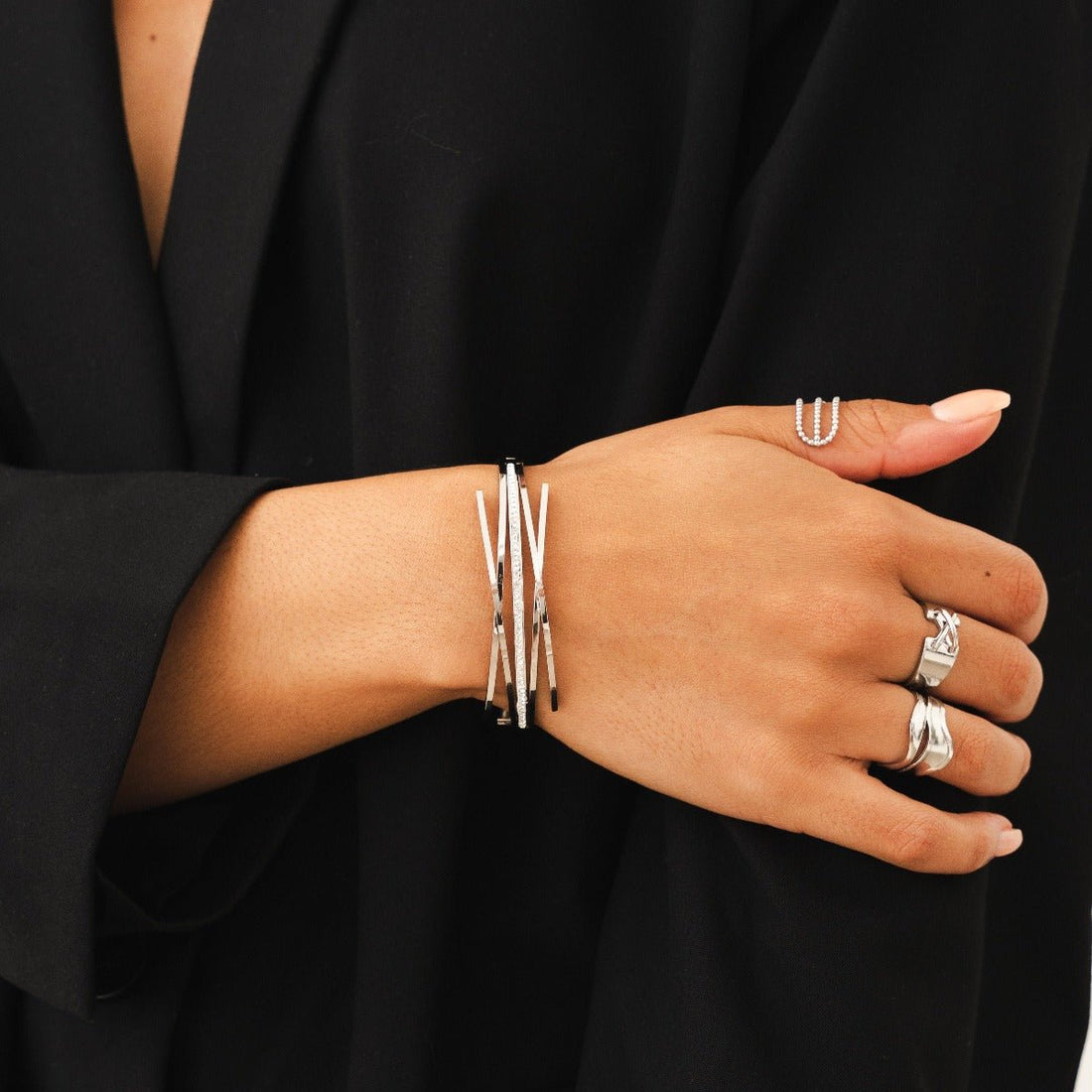 Bracelete Zircônia Elvina Prata