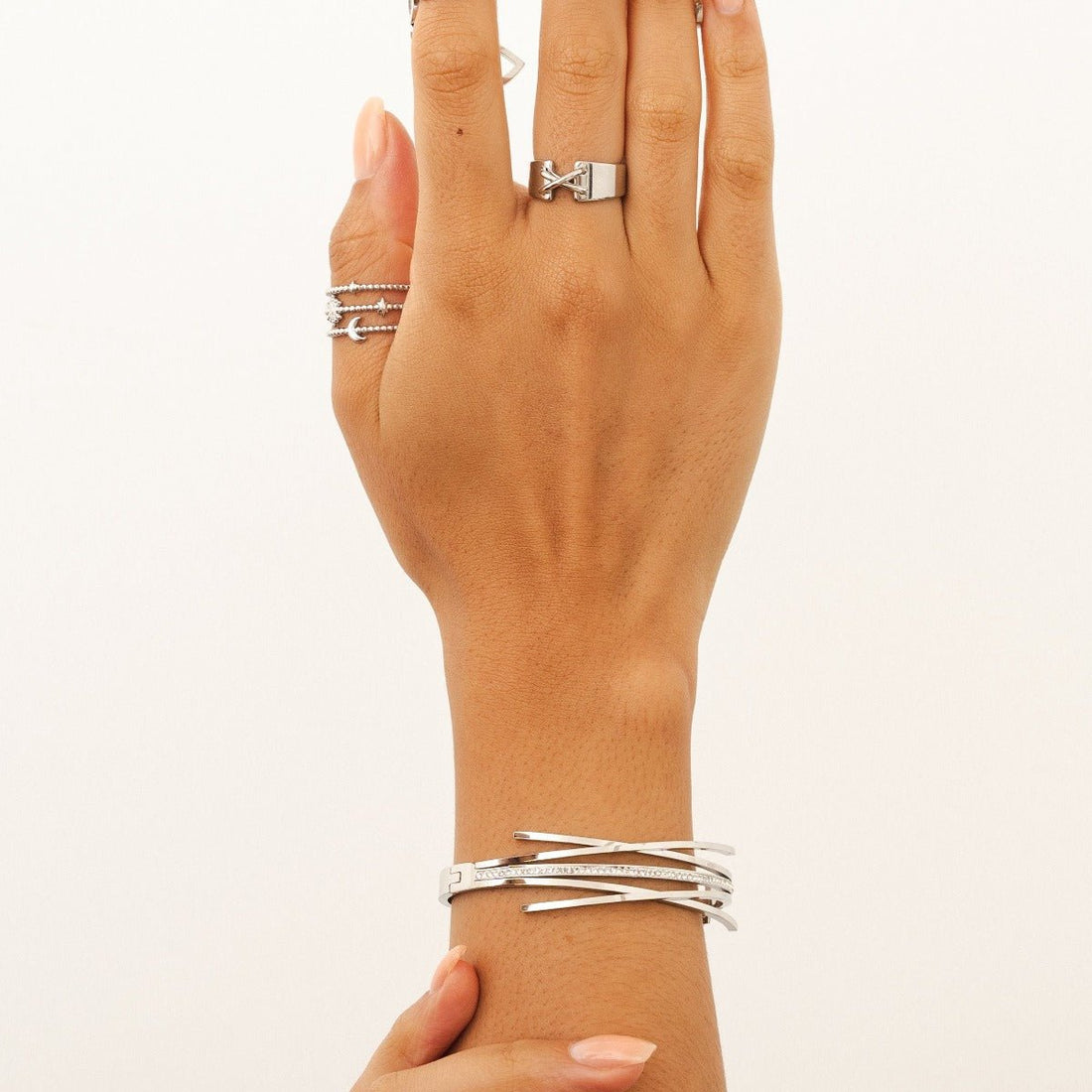 Bracelete Zircônia Elvina Prata