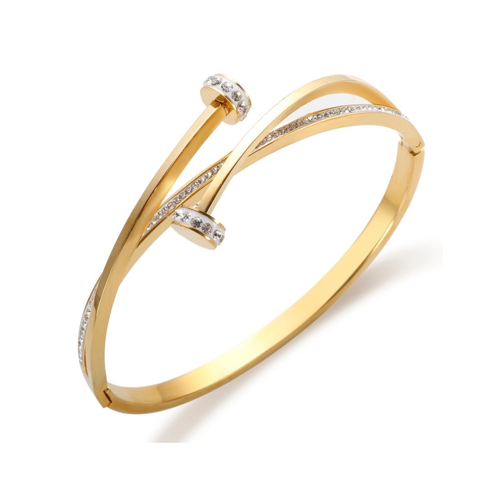 Bracelete Zircônias Malena Banhado em Ouro 18K