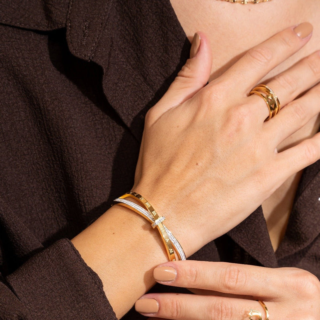 Bracelete Zircônia Verona Banhado em Ouro 18K