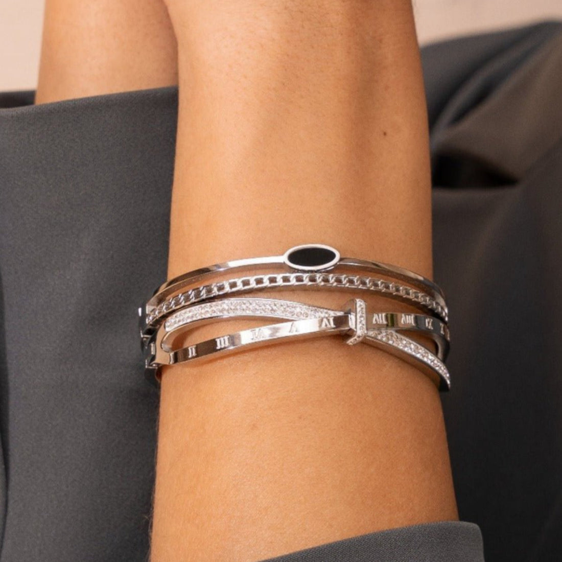 Bracelete Zircônia Verona Prata