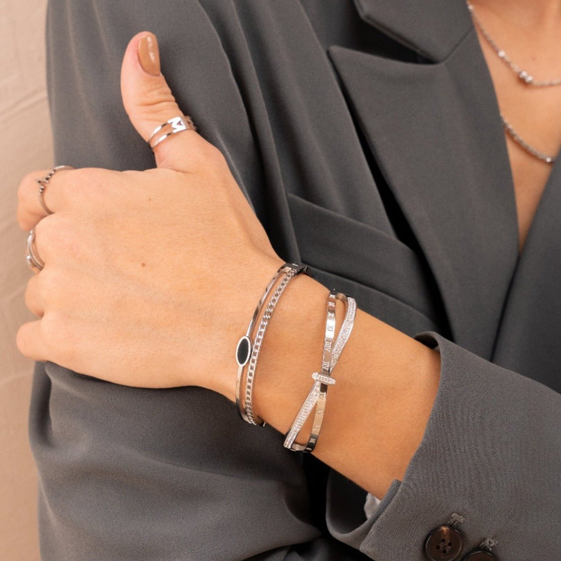 Bracelete Zircônia Verona Prata