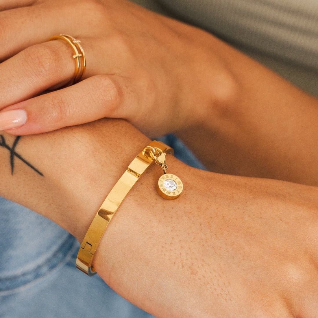 Bracelete Yanne Banhado em Ouro 18K
