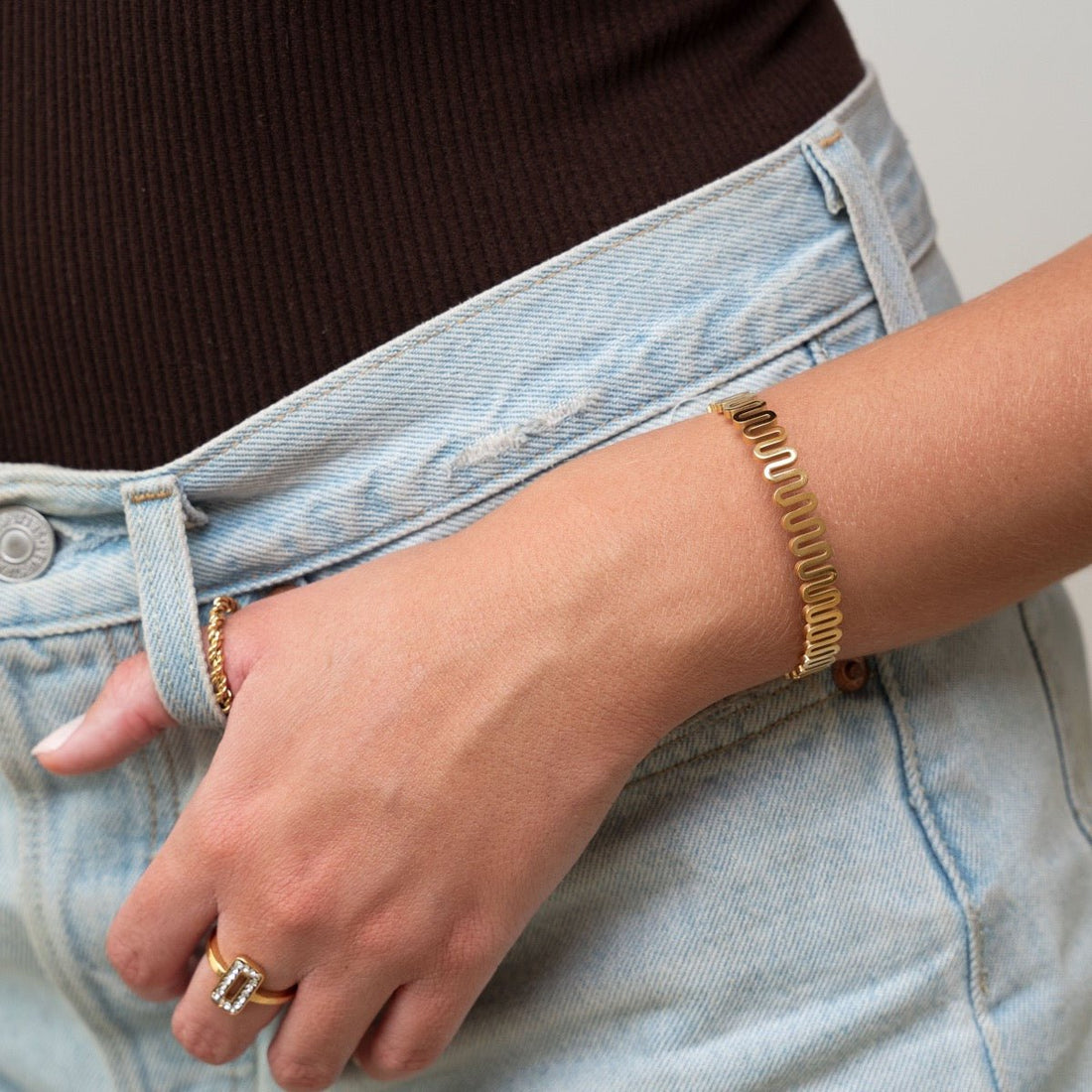 Bracelete Ondira Banhado em Ouro 18K