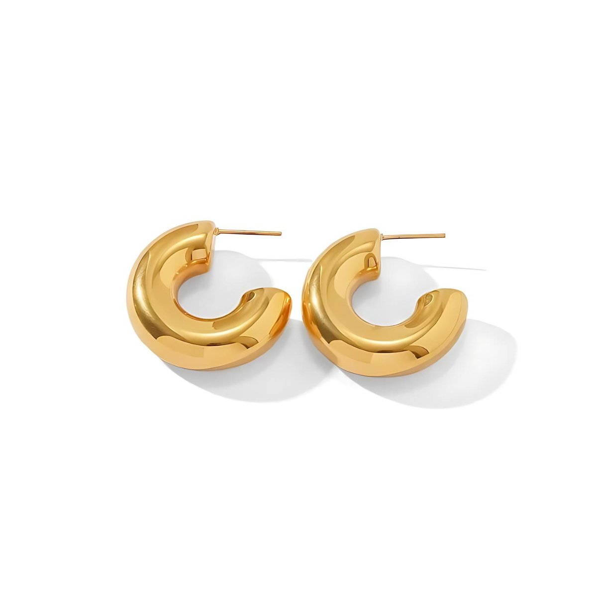 Brinco Argola Chunky Tayla Banhado em Ouro 18K