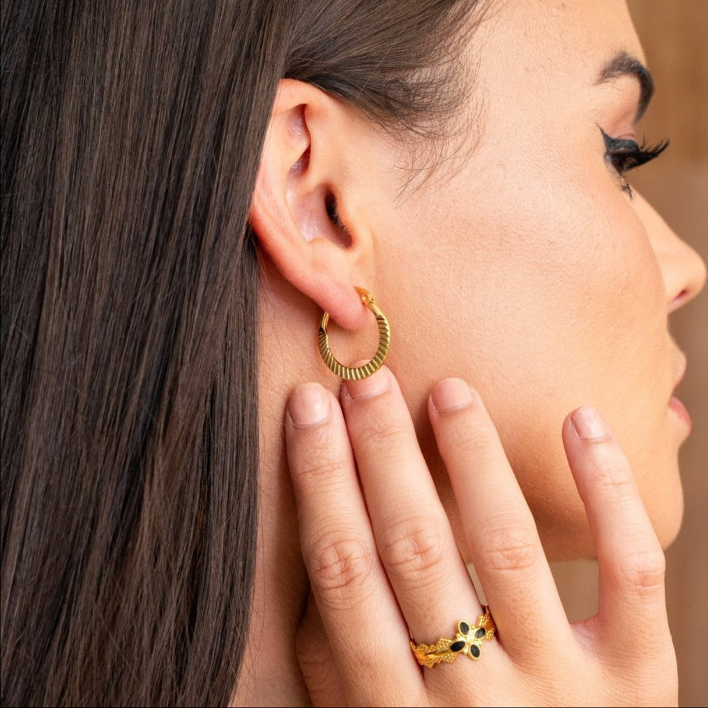 Brinco Catania Argola Banhado em Ouro 18K