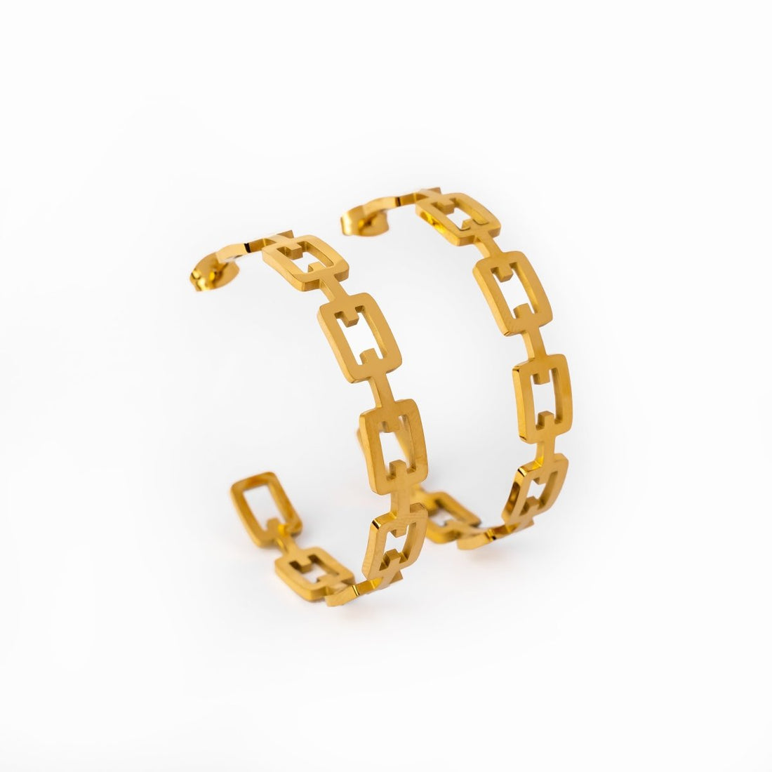 Brinco Argola Elos Elisa Banhado em Ouro 18K