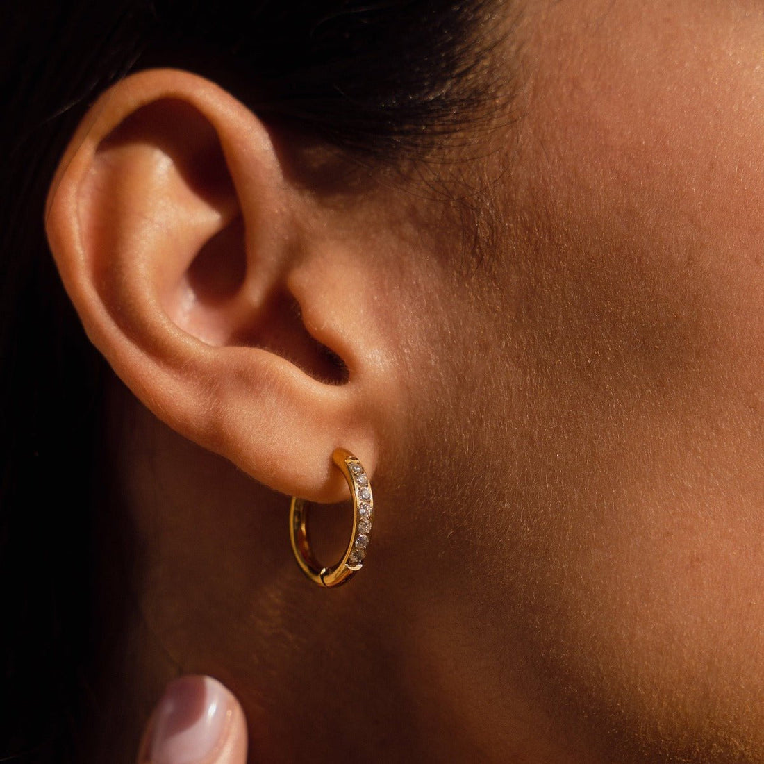 Brinco de Argola Liora Banhado em Ouro 18K