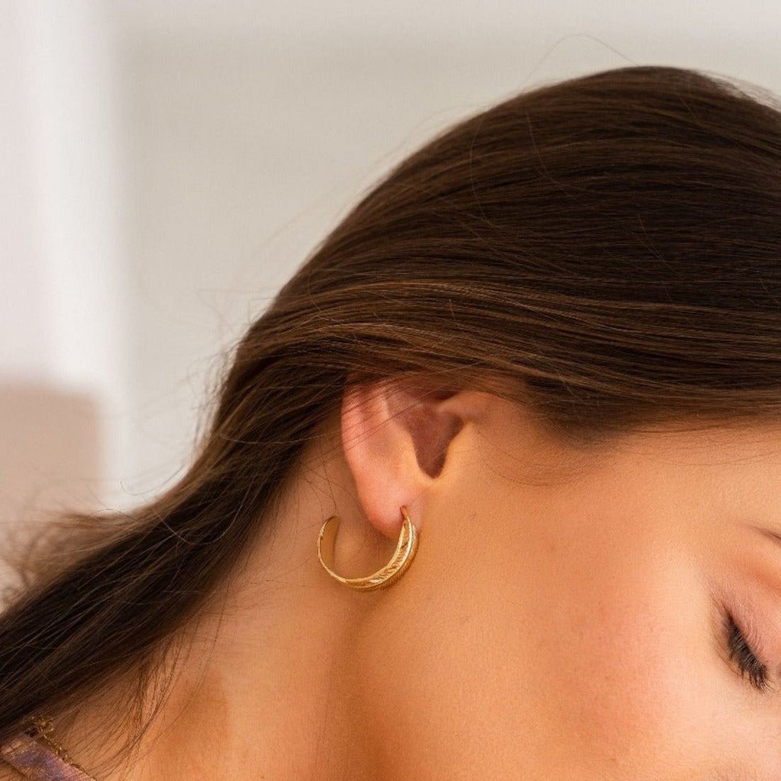 Brinco Argola Ysandra Banhado em Ouro 18K