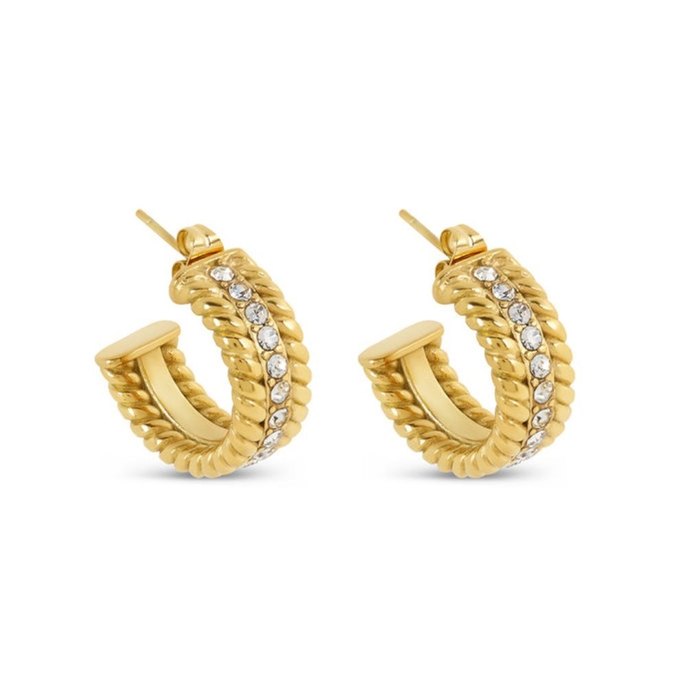 Brinco Argola Amélie Banhado em Ouro 18K