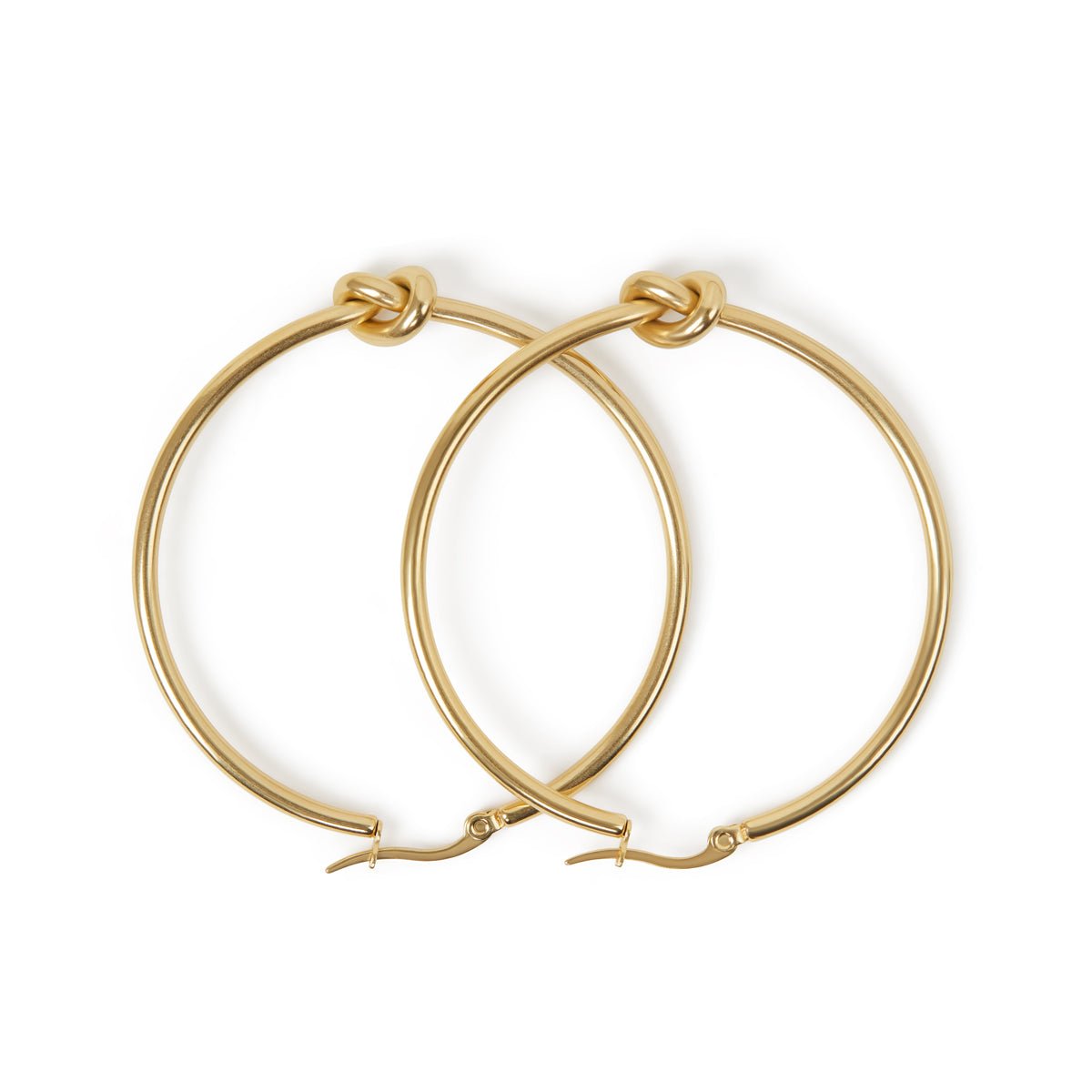 Brinco Argola Nó Lari Banhado em Ouro 18K