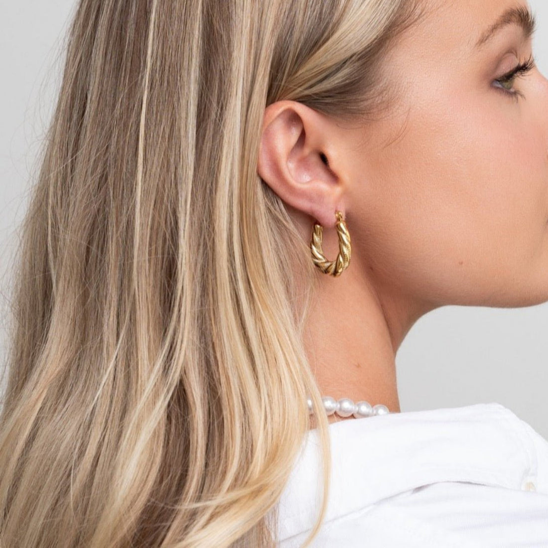 Brinco Argola Norvia Banhado em Ouro 18K