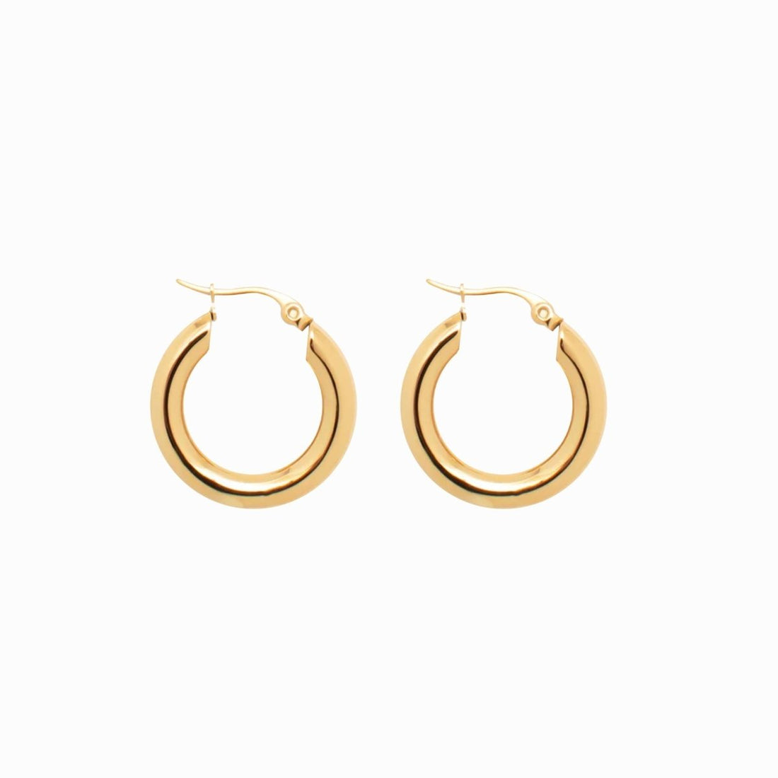 Brinco Argola Mavi M Banhado em Ouro 18K