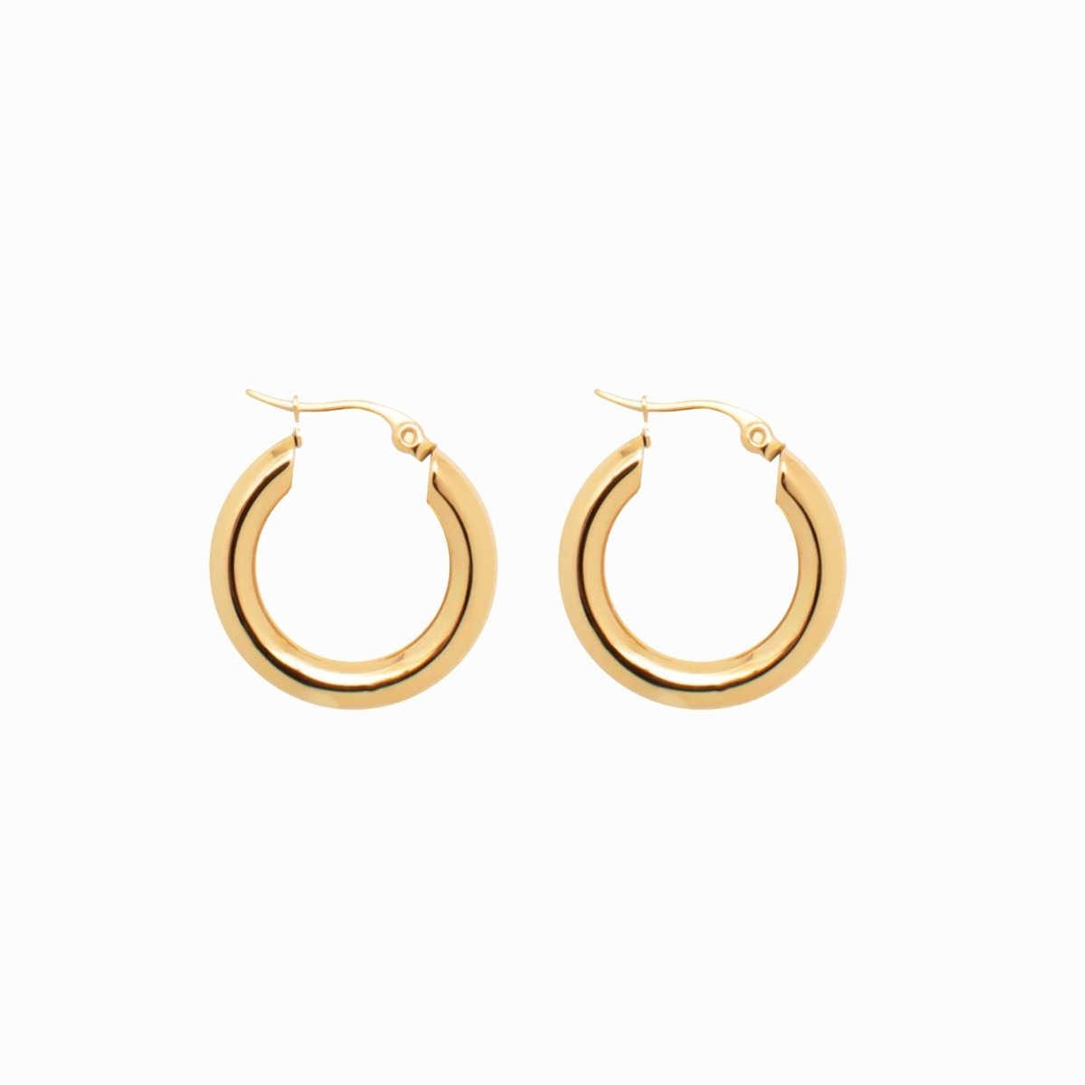 Brinco Argola Mavi M Banhado em Ouro 18K