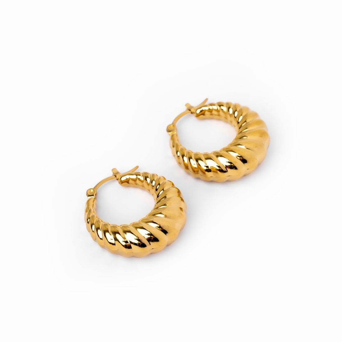 Brinco Argola Ameline Banhado em Ouro 18K