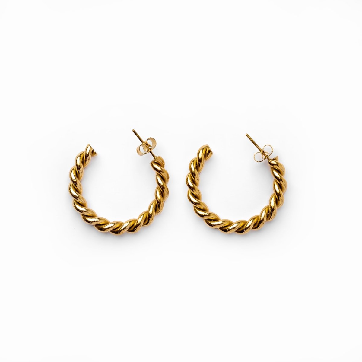 Brinco Argola Elizia Banhado em Ouro 18K
