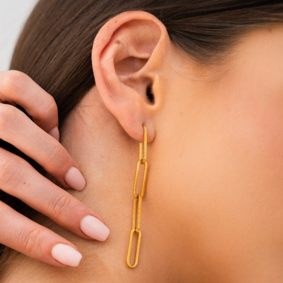 Brinco Elos Adriany Banhado em Ouro 18K