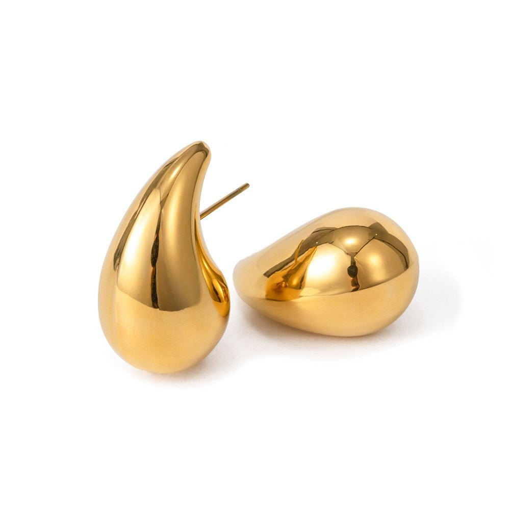 Brinco Gota Mirelle Banhado em Ouro 18K