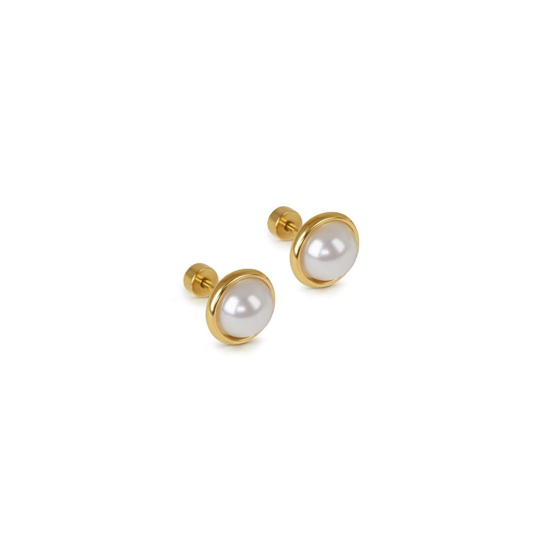 Brinco Pérola Mireya Banhado em Ouro 18K