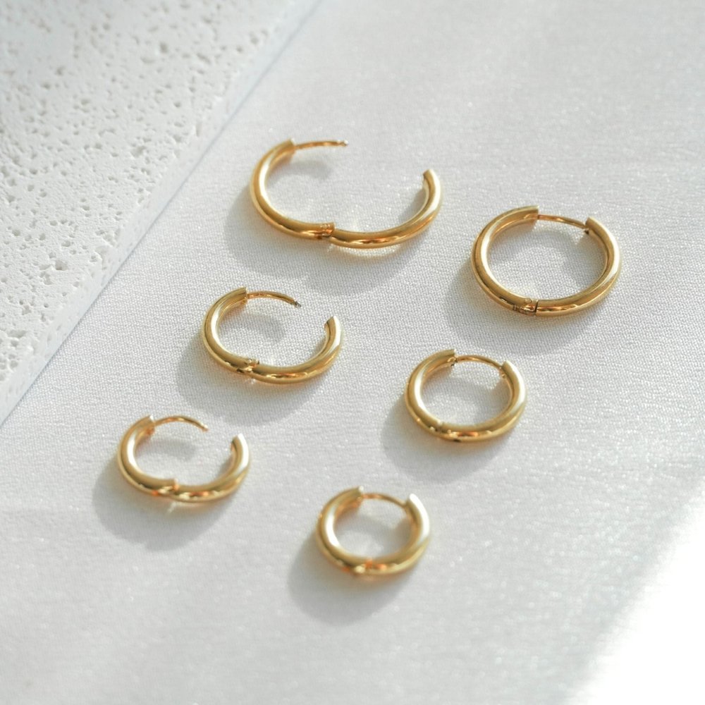 Brinco Trio de Argolas Amalfi Banhado em Ouro 18K