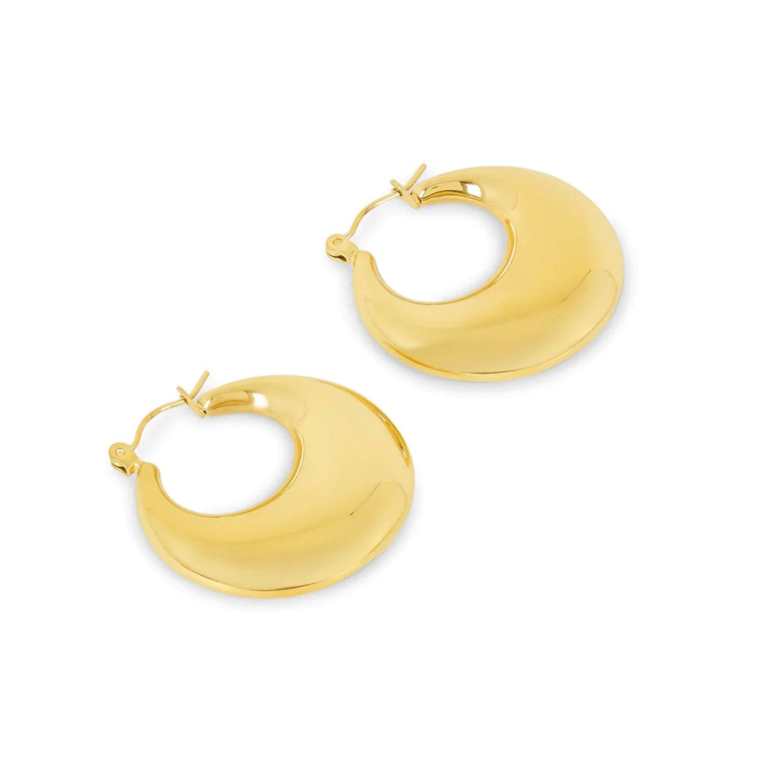 Brinco Argola Lua Banhado em Ouro 18k
