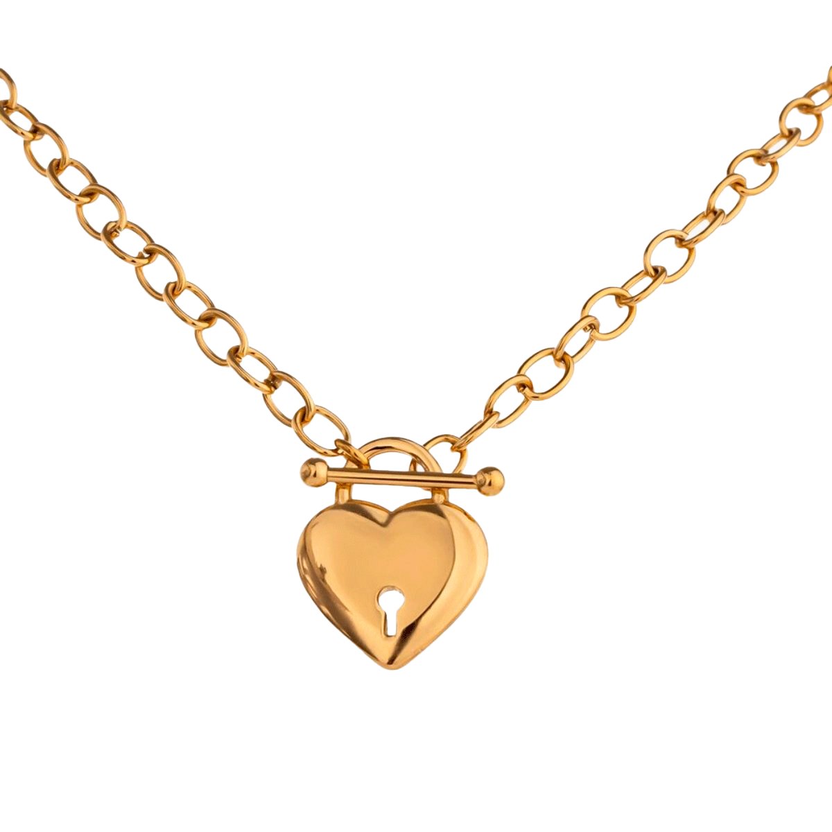 Colar Coração Amora Banhado em Ouro 18K