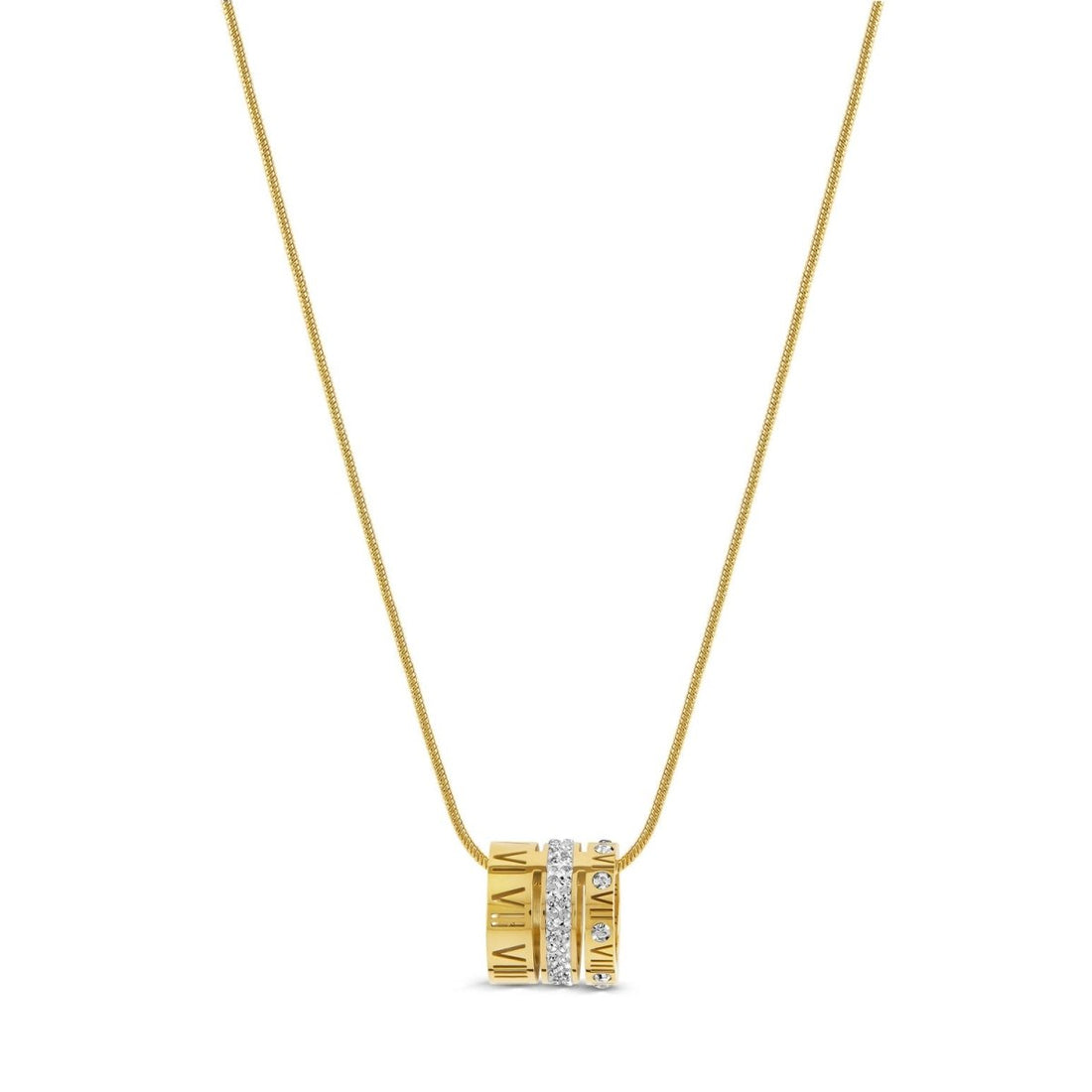 Colar Aro Triplo Imperial Banhado em Ouro 18K