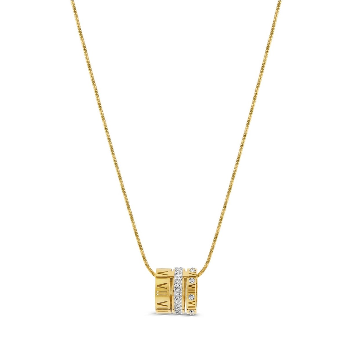 Colar Aro Triplo Imperial Banhado em Ouro 18K