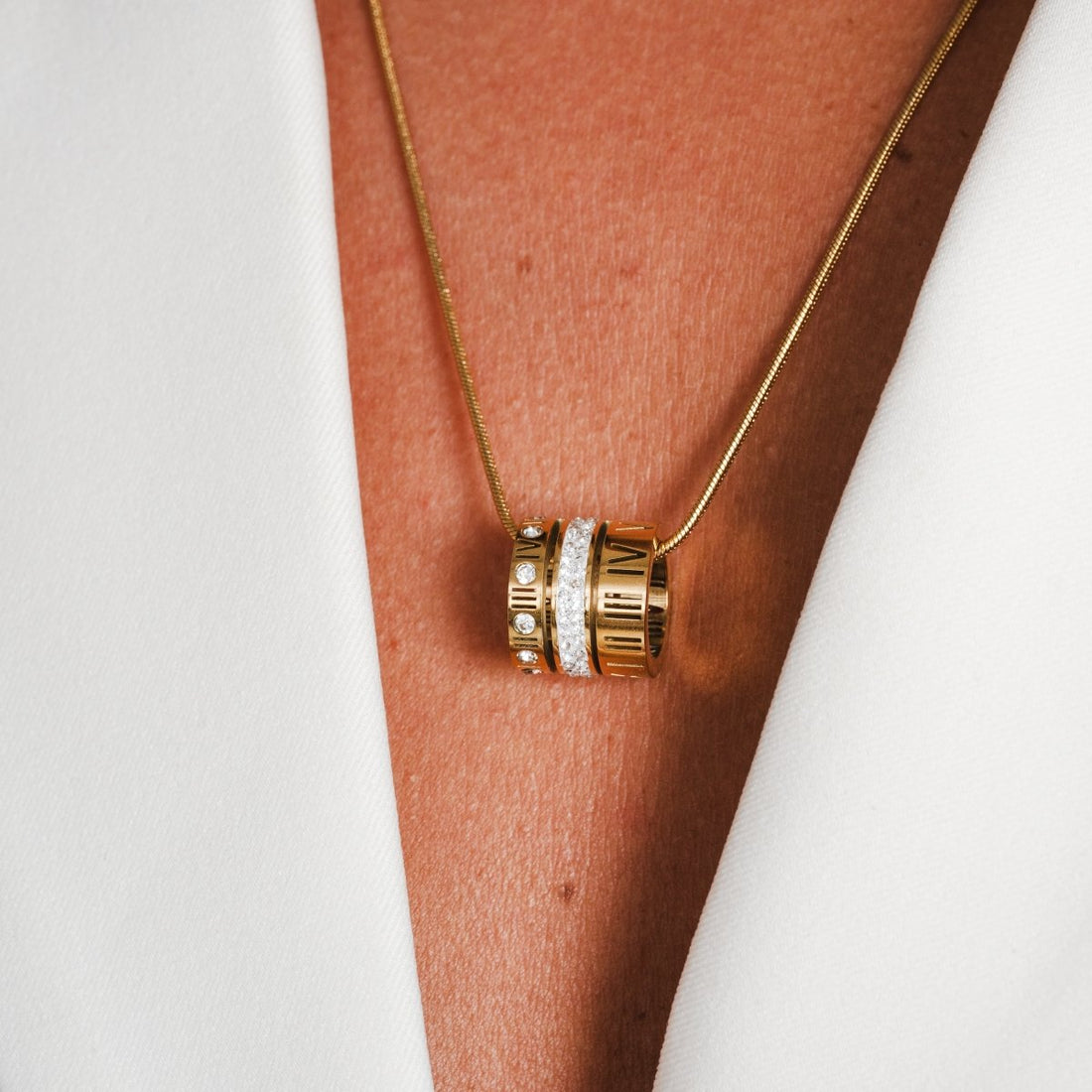 Colar Aro Triplo Imperial Banhado em Ouro 18K