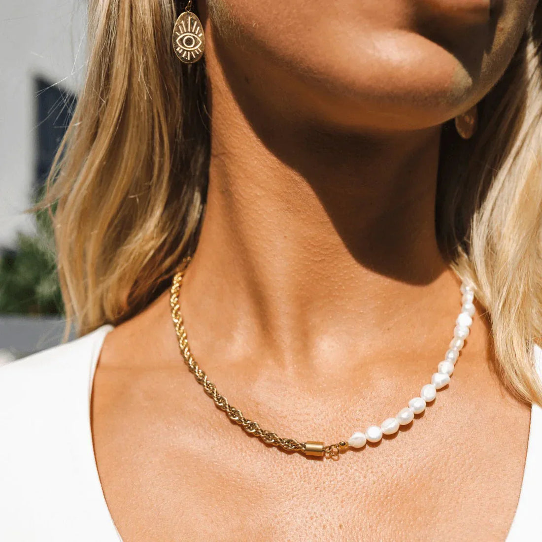 Colar Dual Elaris Banhado em Ouro 18K