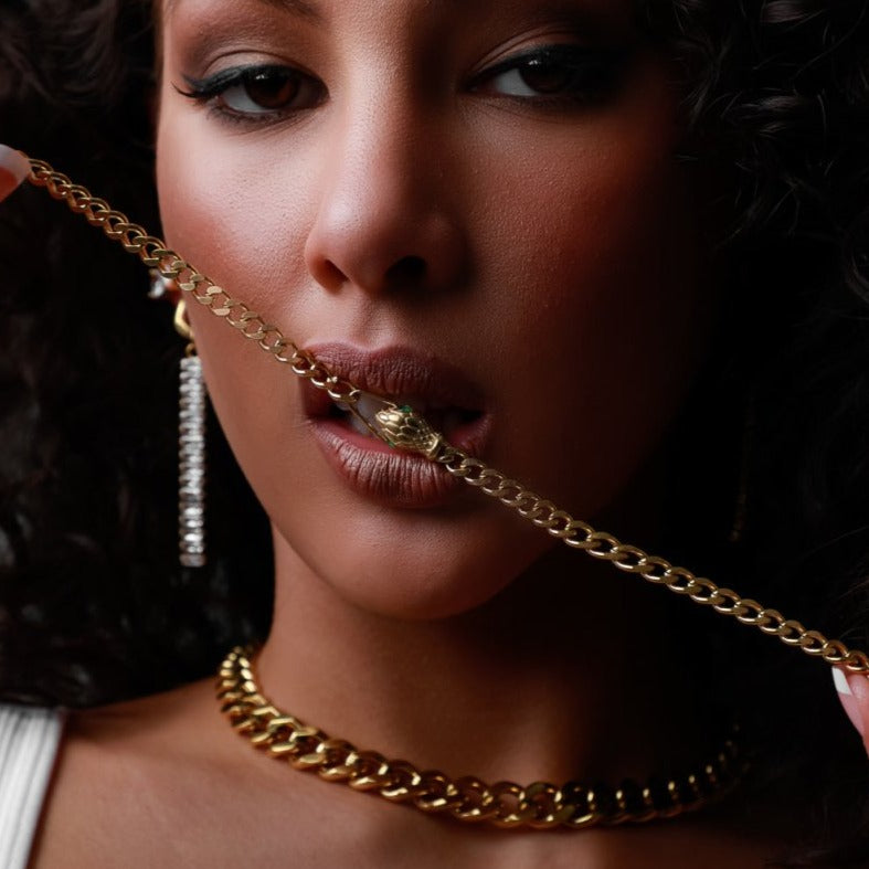 Choker Cobra Valisse Banhado em Ouro 18K