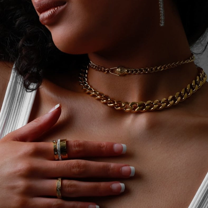 Choker Cobra Valisse Banhado em Ouro 18K