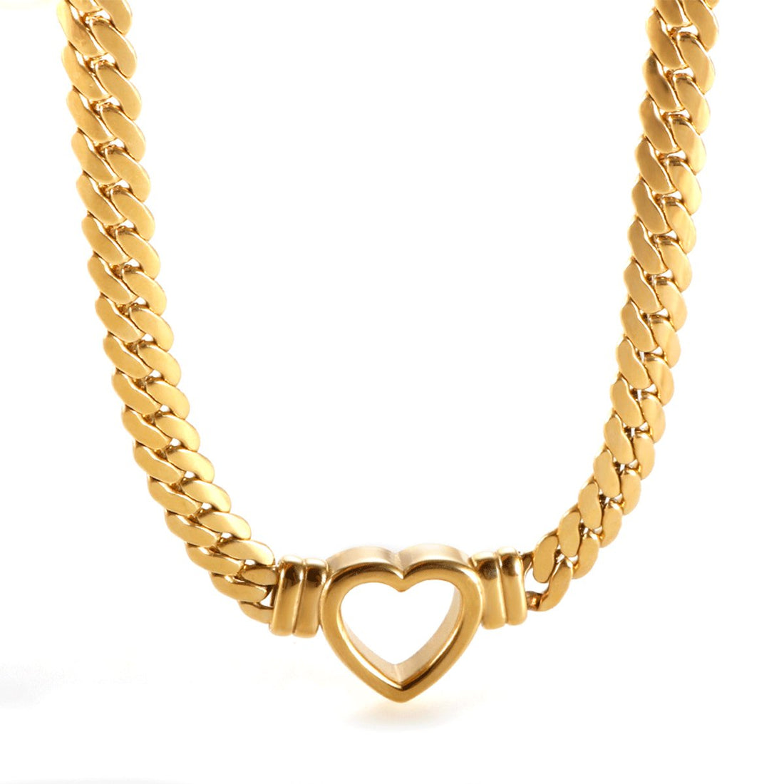 Choker Coração Valentinna Banhado em Ouro 18K