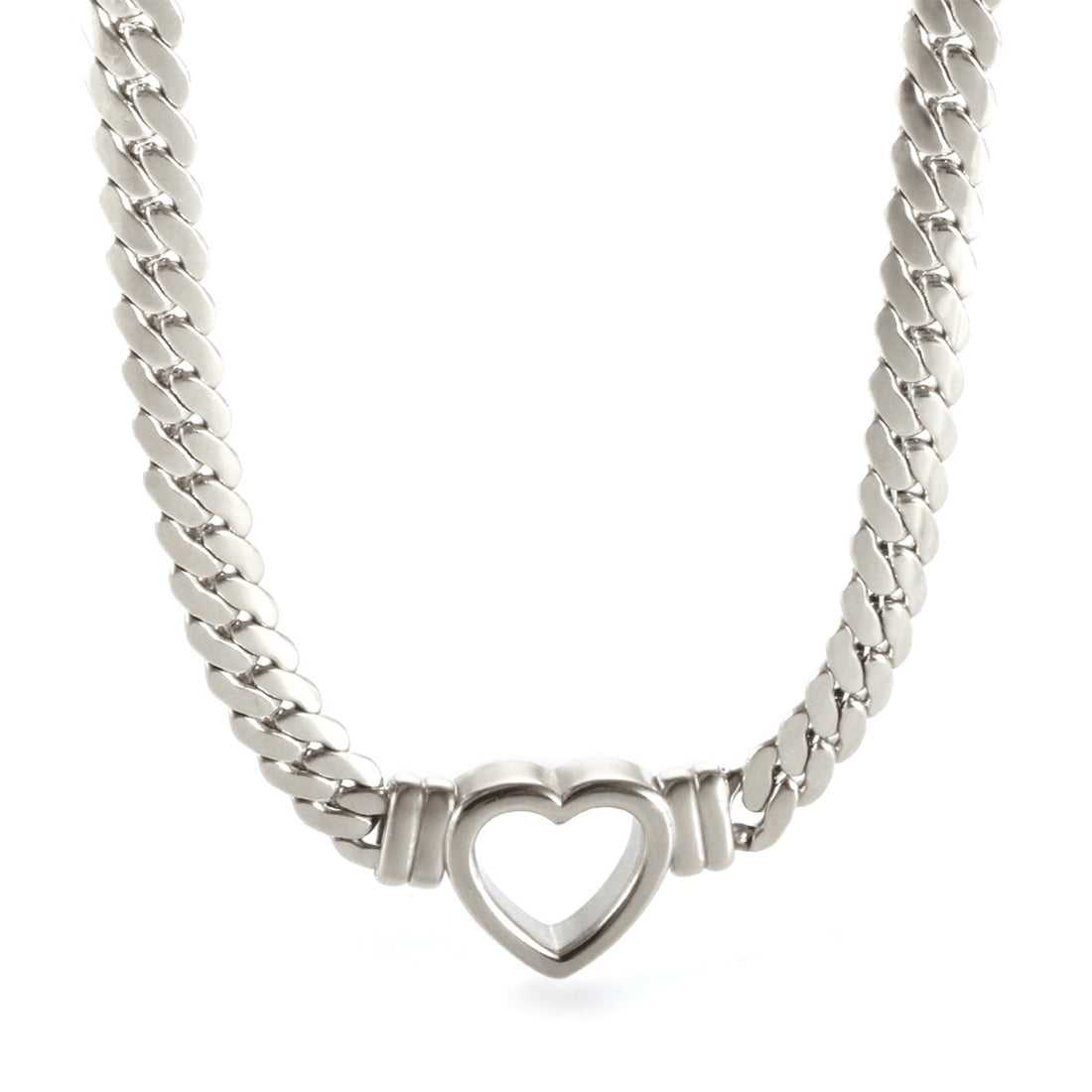 Choker Coração Valentinna Prata