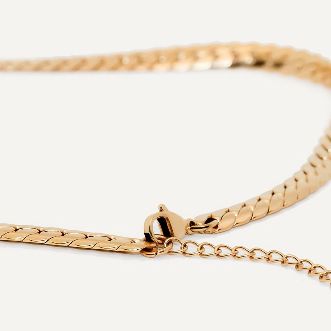 Choker Coração Valentinna Banhado em Ouro 18K