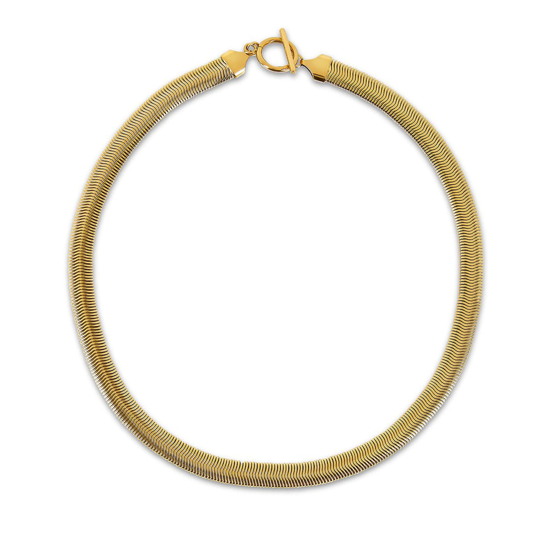 Choker Malha Nayra Banhado em Ouro 18K