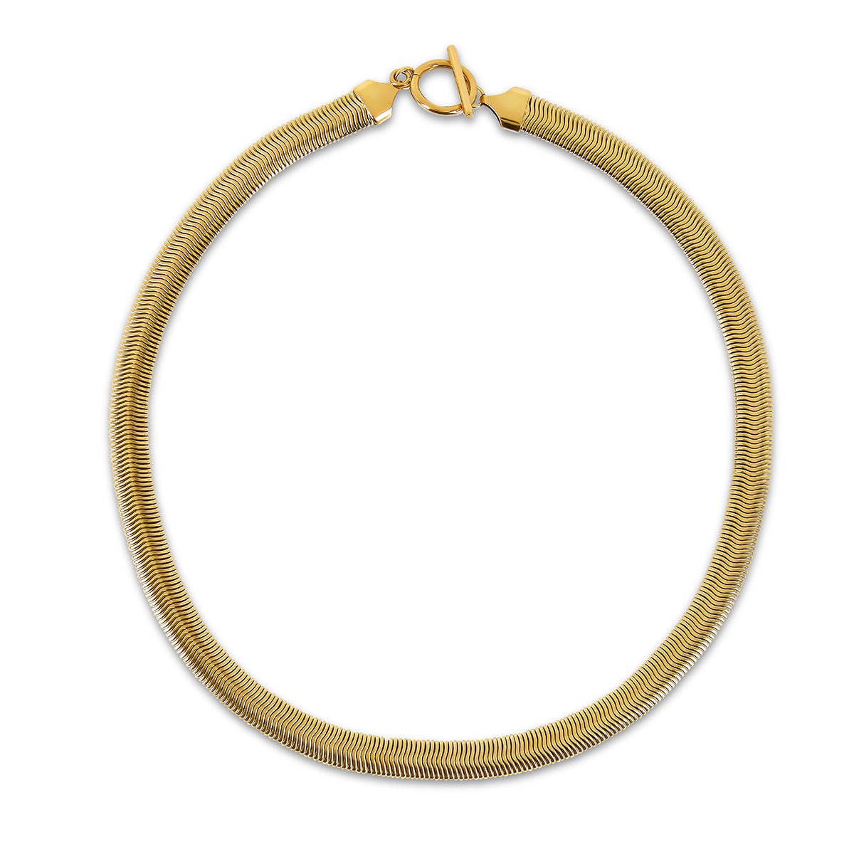 Choker Malha Nayra Banhado em Ouro 18K