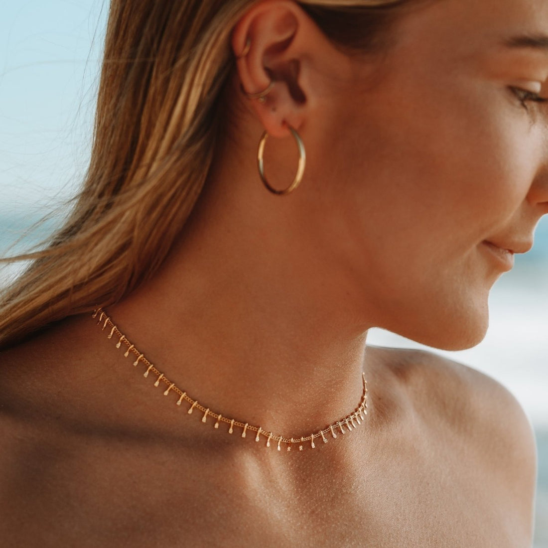 Choker Melina Banhado em Ouro 18K