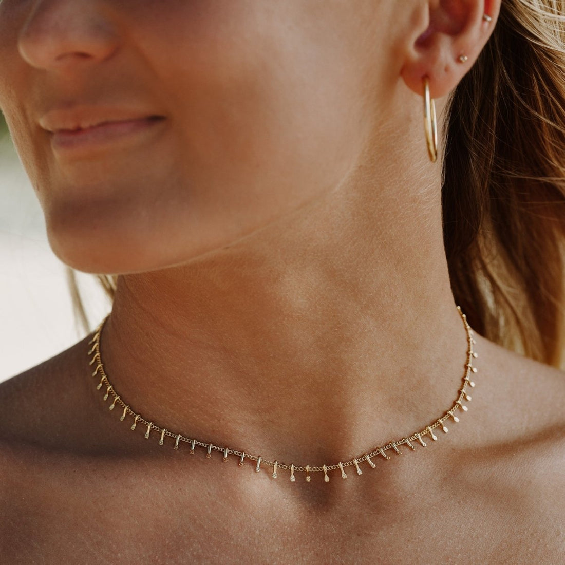 Choker Melina Banhado em Ouro 18K