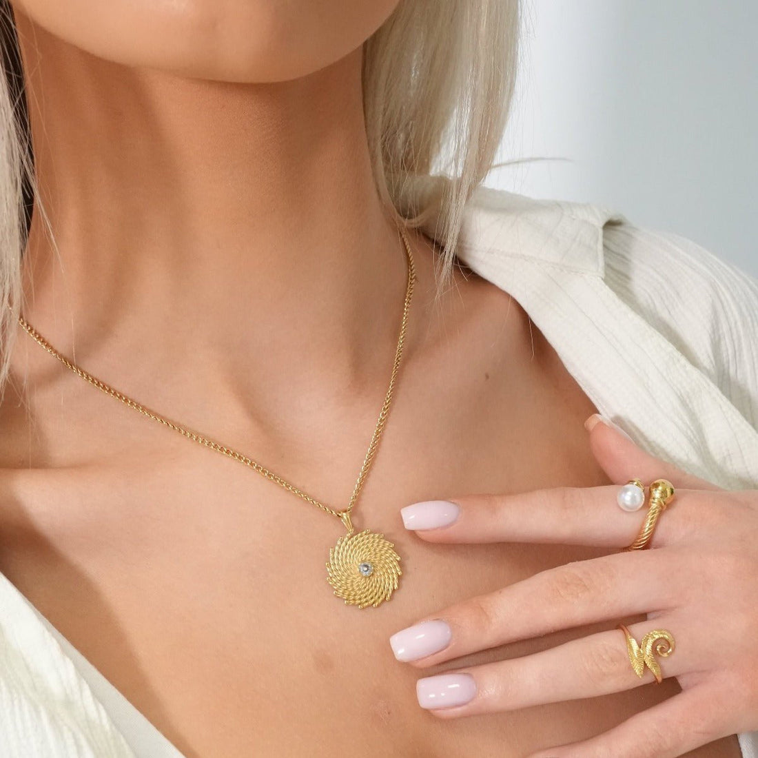 Colar Silene Banhado em Ouro 18K