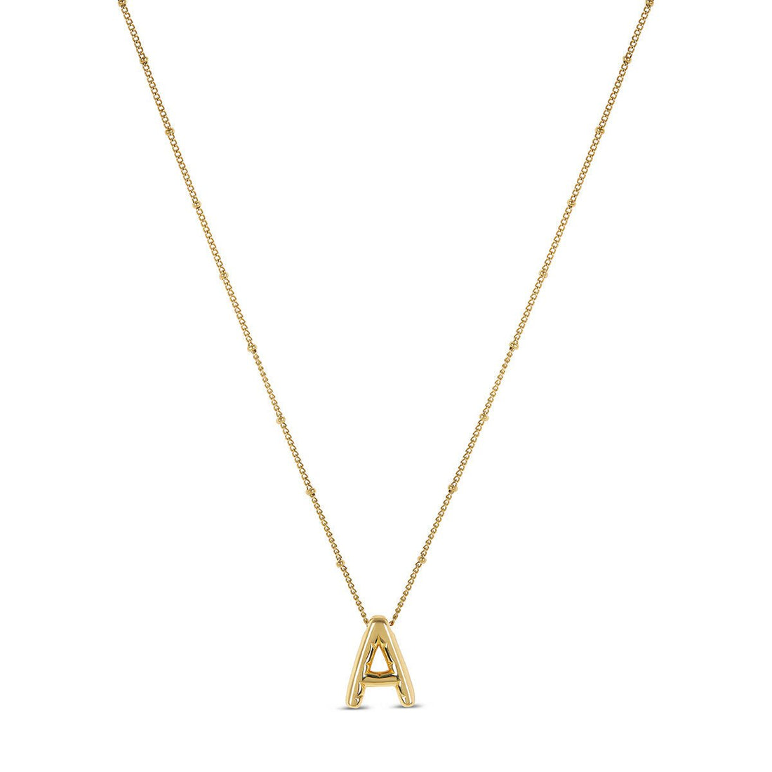 Colar Letra Inicial Aura Banhado em Ouro 18K