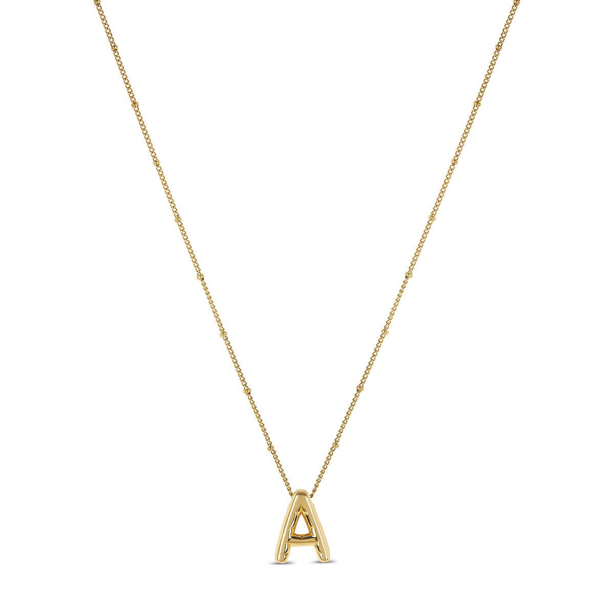 Colar Letra Inicial Aura Banhado em Ouro 18K