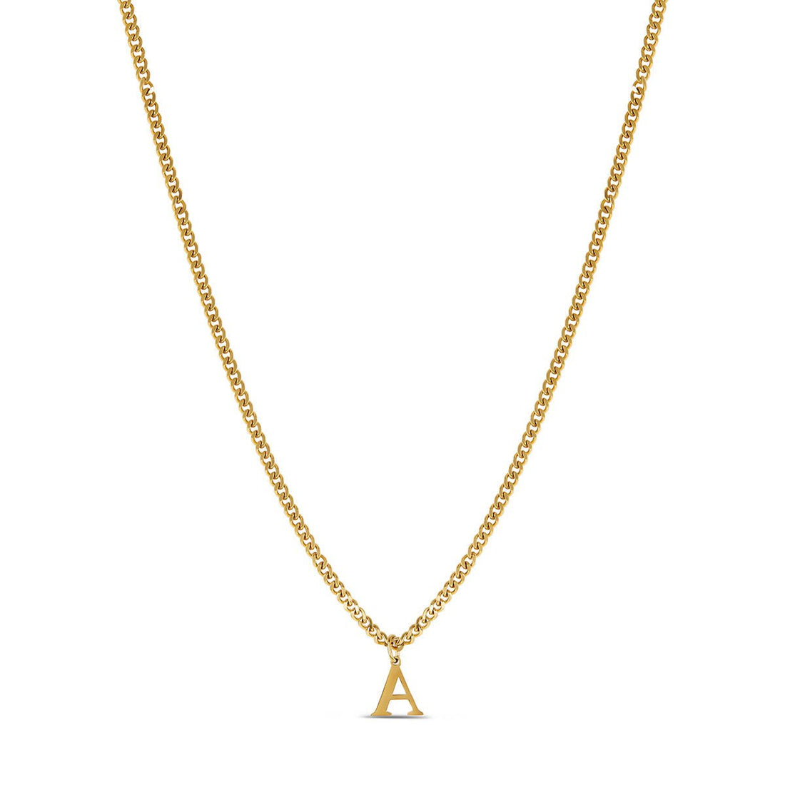 Colar Letra Inicial Nuriel Banhado em Ouro 18K