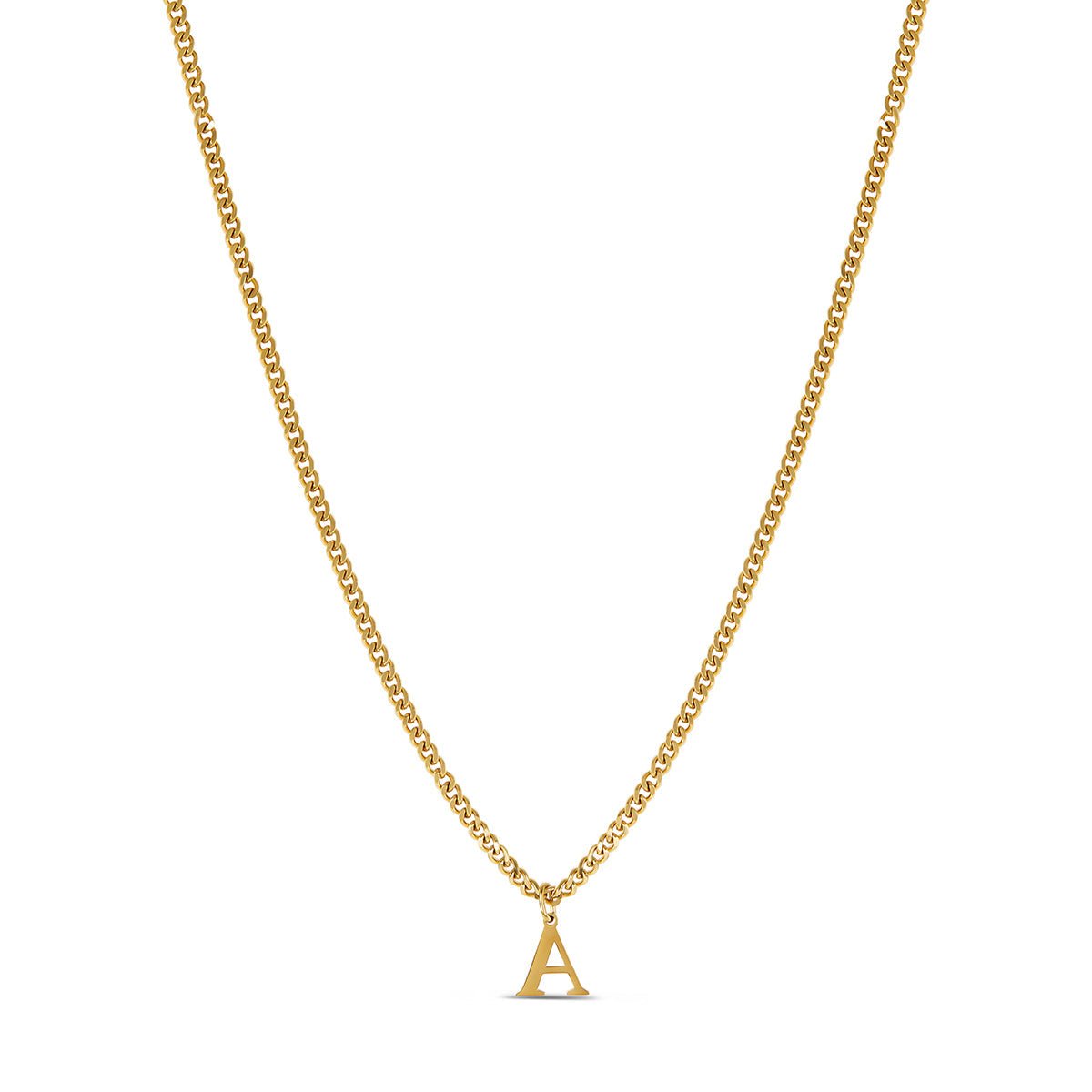Colar Letra Inicial Nuriel Banhado em Ouro 18K