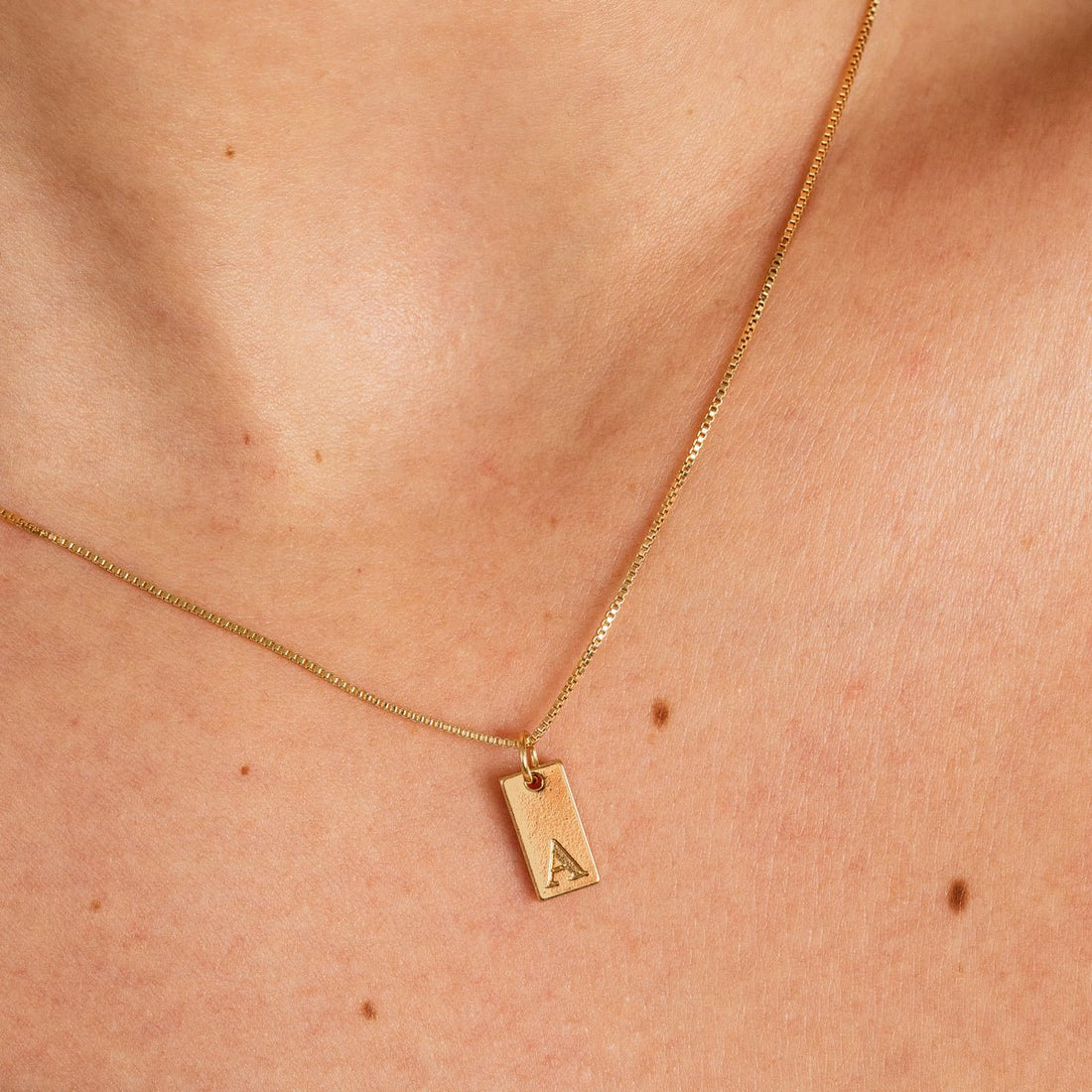 Colar Letra Inicial Fabia Banhado em Ouro 18K