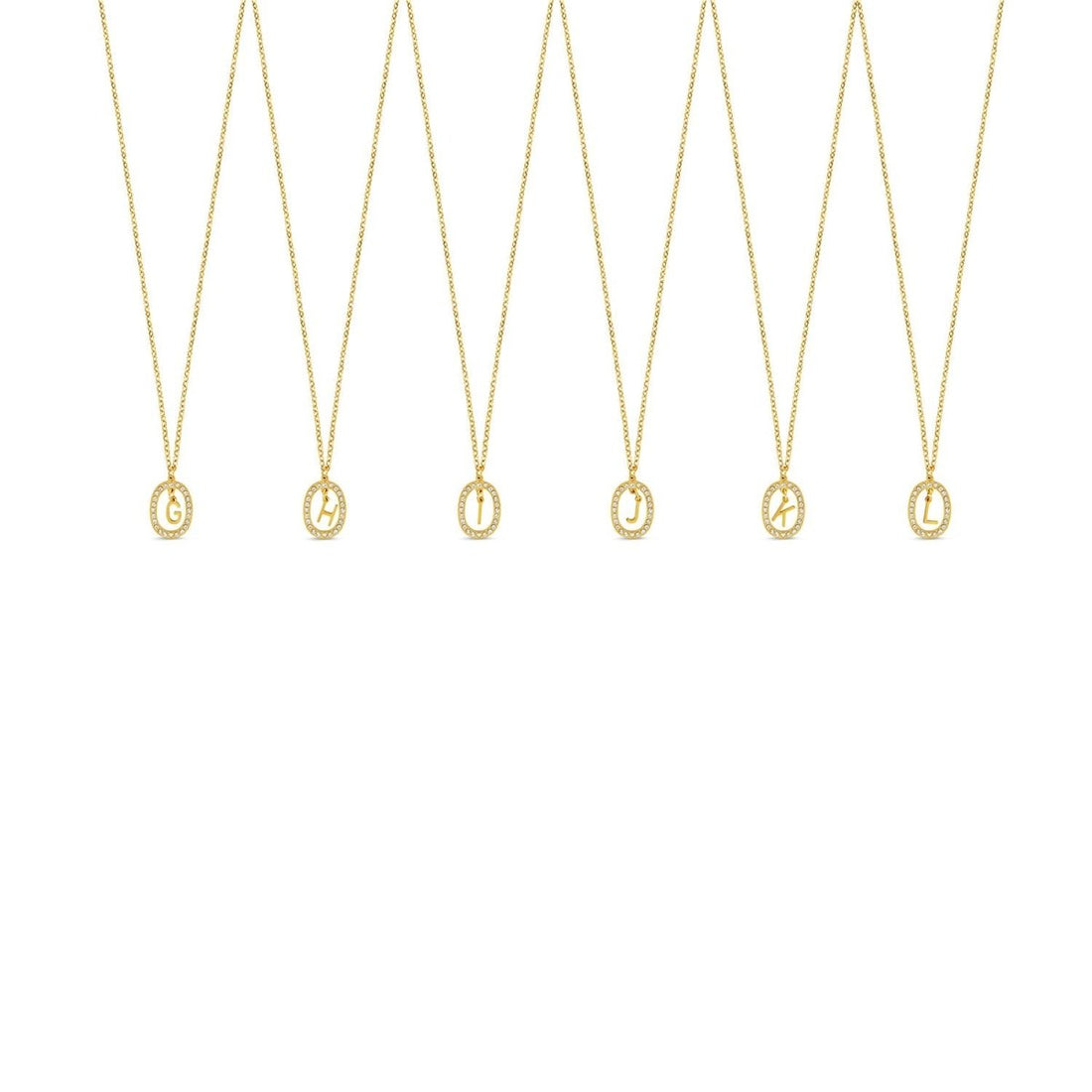 Colar Letra Inicial Prism Banhado em Ouro 18K